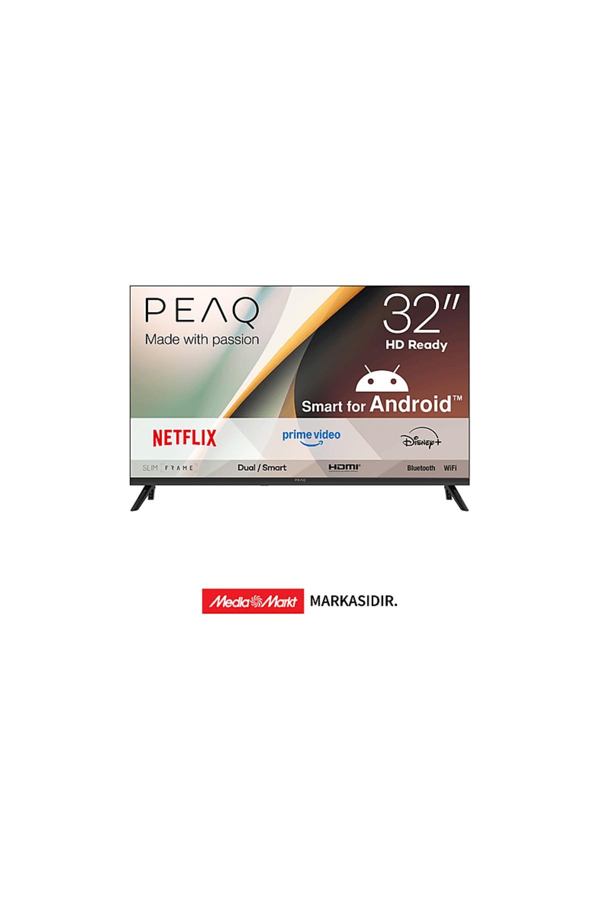 PEAQ 32A7000 32 inç 80 Ekran Dahili Uydu Alıcılı Android Smart HD LED TV - Fiyatı, ı