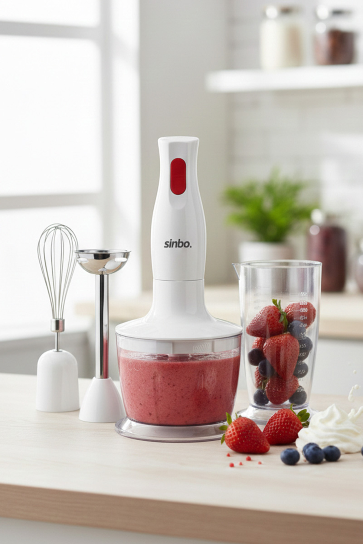 Sinbo Shb-3147 3 Fonksiyonlu El Blender Seti - Beyaz / 350Watt - Fiyatı, ı